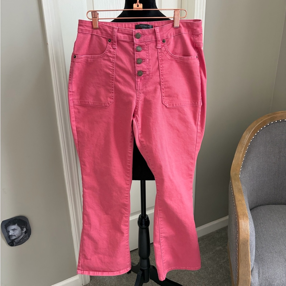 Chic Pink Boot Cut Jeans